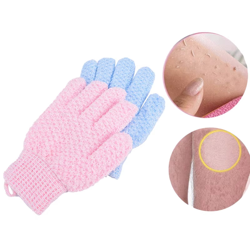 1Pc Bath for Peeling Exfoliating Mitt Gloves for Shower Body Brush Fingers Towel Body Massage Sponge Wash Moisturizing SPA Foam