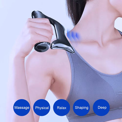 Electric Fascia Massager Body Scraping Microcurrent Vibration Muscle Relief Relaxation Body Lifting Guasha Massage Knife