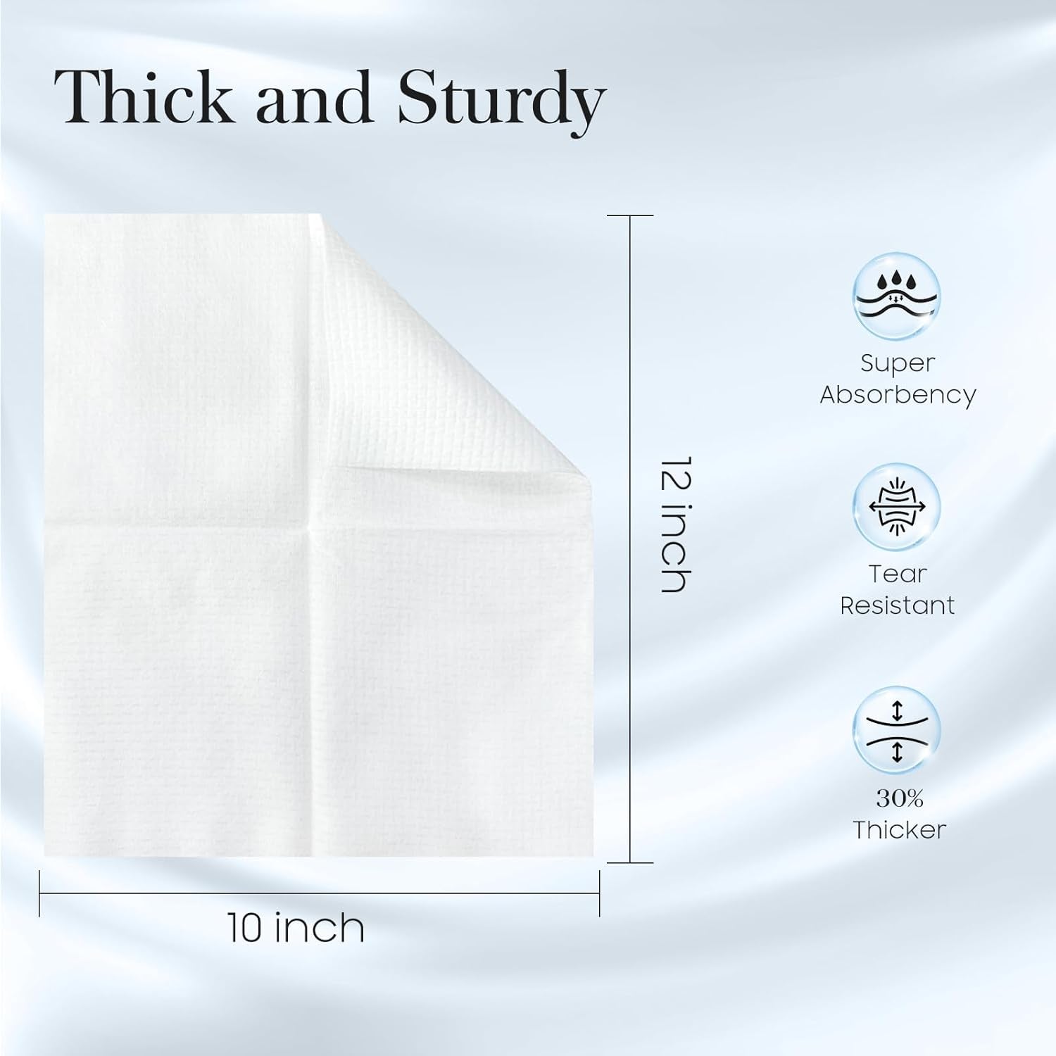 100 Count (2 Box) XL Disposable Face Towels 10” X 12”, 100% Viscose Fibre, Soft & Skin Friendly Face Towelettes Disposable, Facial Tissue Face Wipes for Women Cleansing