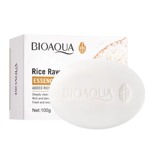 BIOAOUA Handmade Rice Soap Rice Puree Essence Bath Body Hydrating Oil Control Facial Cleansing Care Whitening Moisturizing Tools