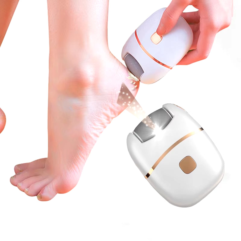 1 PC Electric Foot Grinder, Rechargeable Thick Leather Polishing Foot Grinder, and 2 Different Thickness Grinding Heads